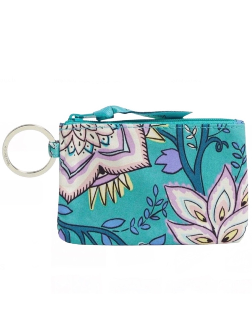 Vera Bradley Factory Style Zip ID Case in Signature Cotton- Peacock Gar… (NWT)